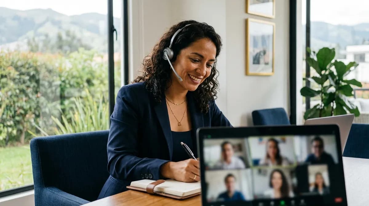 Capacitación virtual para empresas dictada en vivo a un equipo en Ecuador