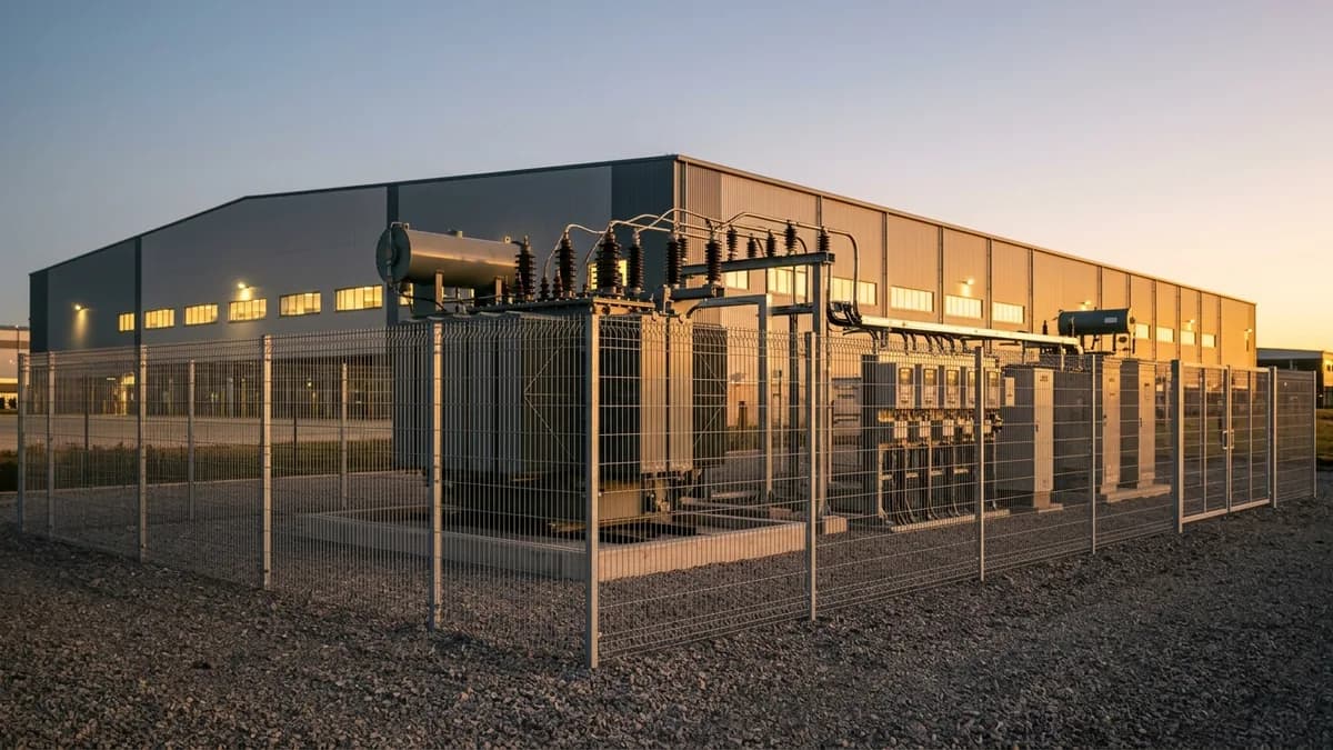 Subestación eléctrica privada de una planta industrial en Ecuador