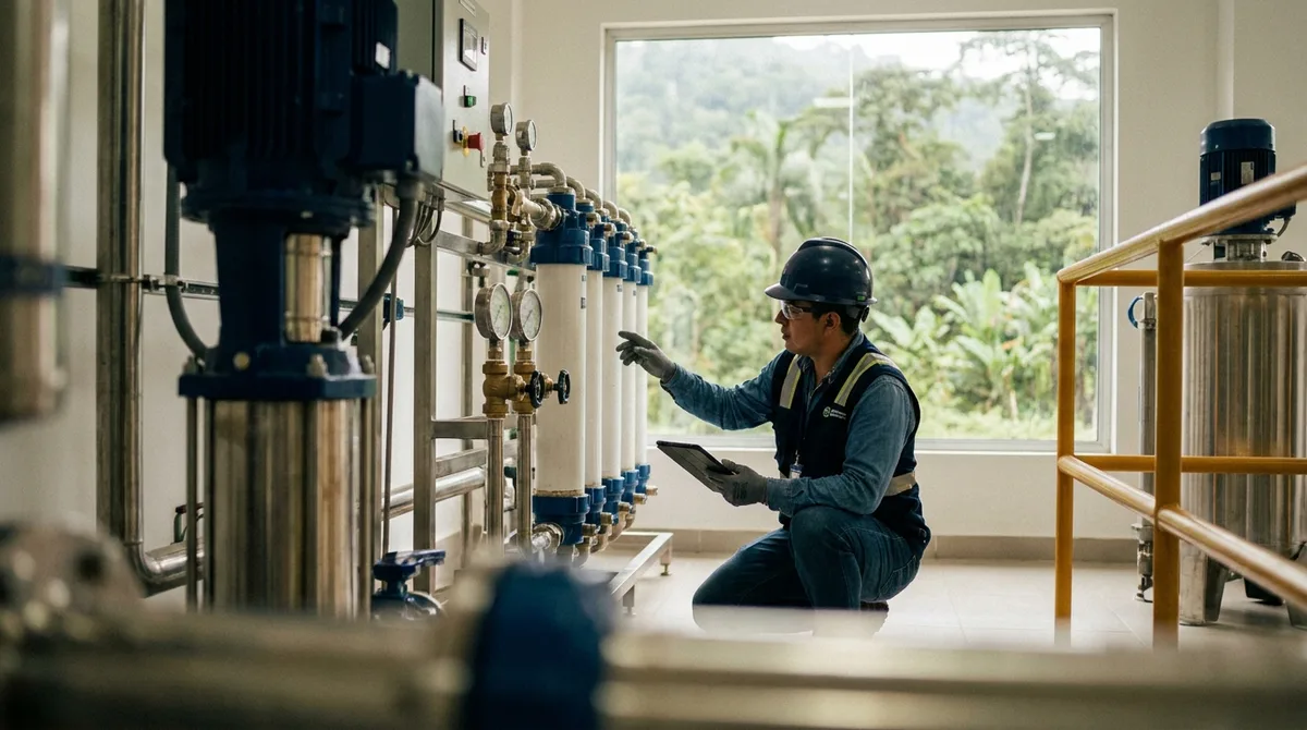 Equipo de planta clasificando materiales para su aprovechamiento dentro de un modelo de economía circular en Ecuador.